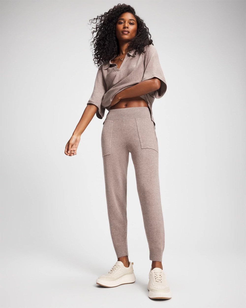 HEATHER FAWN Premier Knit Sweater Jogger