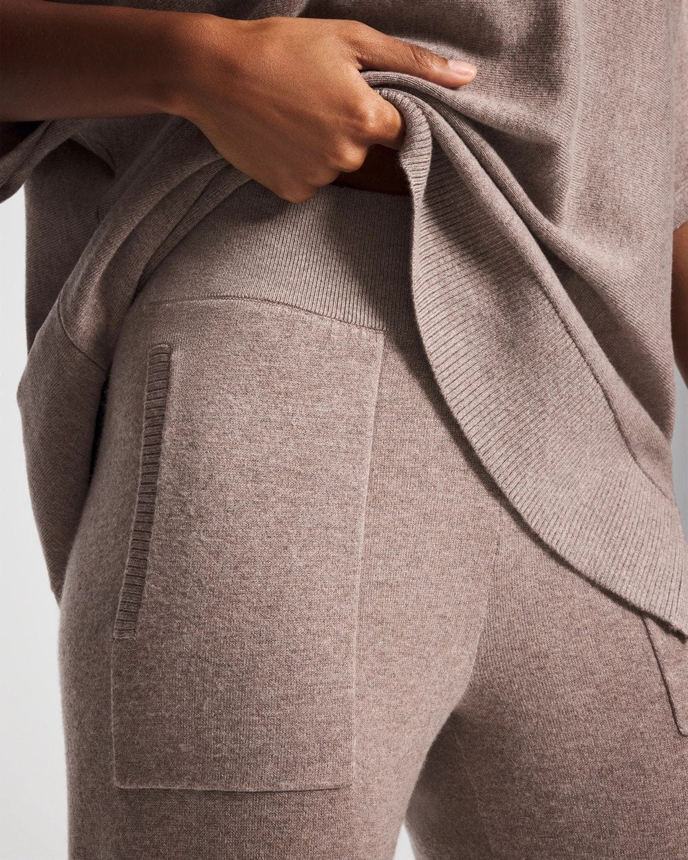 HEATHER FAWN Premier Knit Sweater Jogger