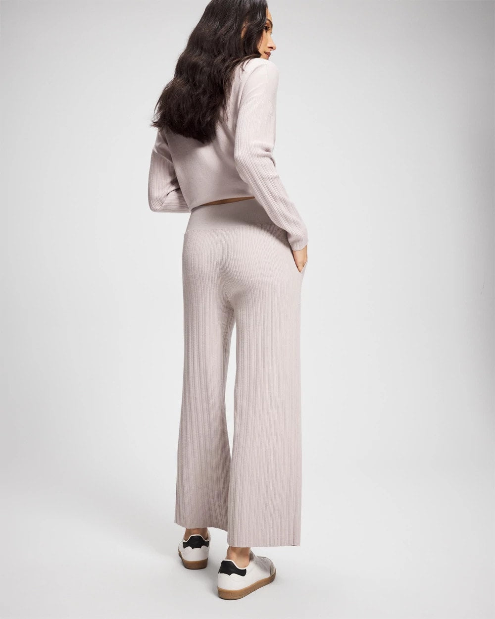 GRAY GLASS Premier Knit Rib Straight Leg Pant