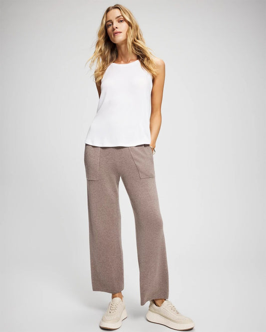 HEATHER FAWN Premier Knit Sweater Wide Leg Pant