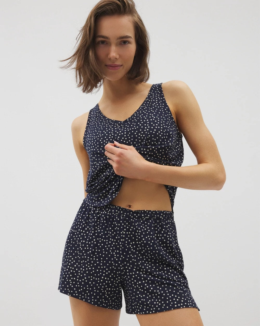 DOT OBSESSED NAVY Pajama Shorts