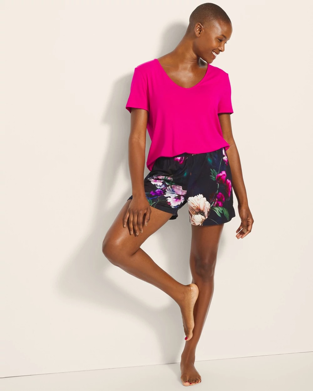 FLEUR EVER DRAMA NAVY Pajama Shorts