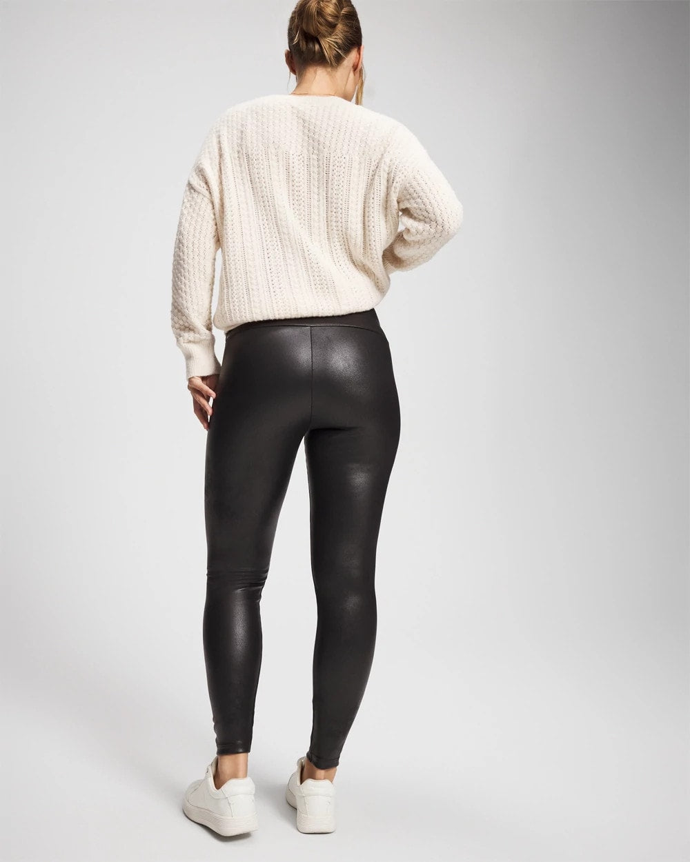 BLACK High Waist Faux Leather Legging