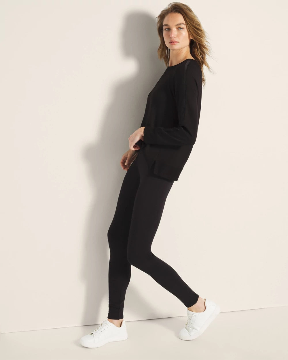 BLACK High-Rise Fleece Legging
