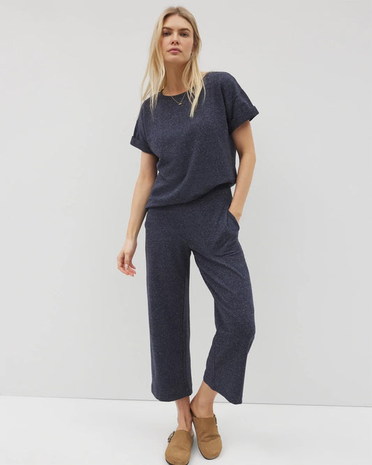 HEATHER ECLIPSE Wide Leg Crop Pant