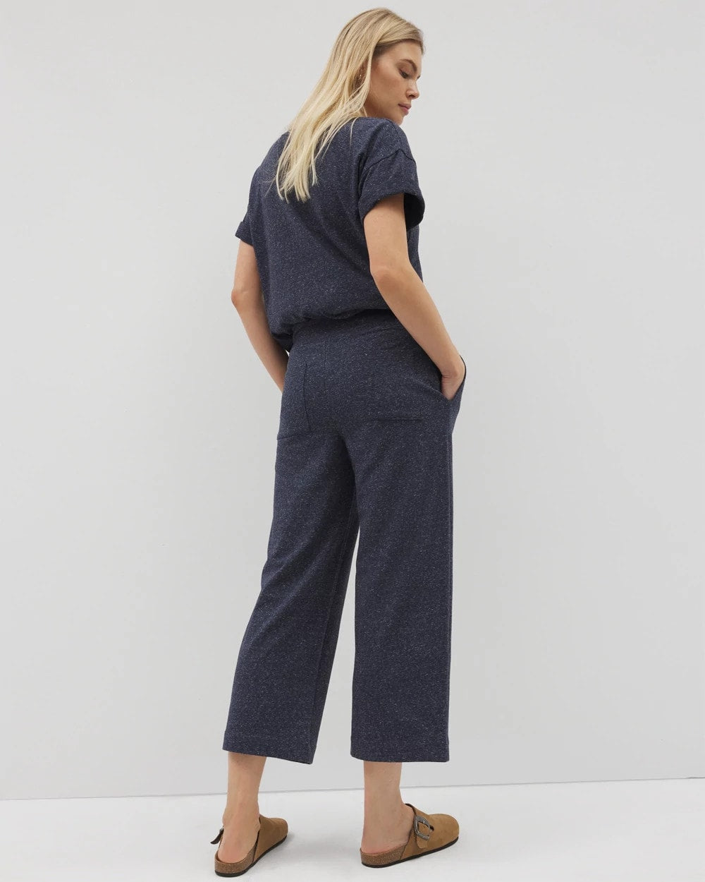 HEATHER ECLIPSE Wide Leg Crop Pant