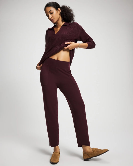 MERLOT Premier Knit Straight Leg Ankle Pant