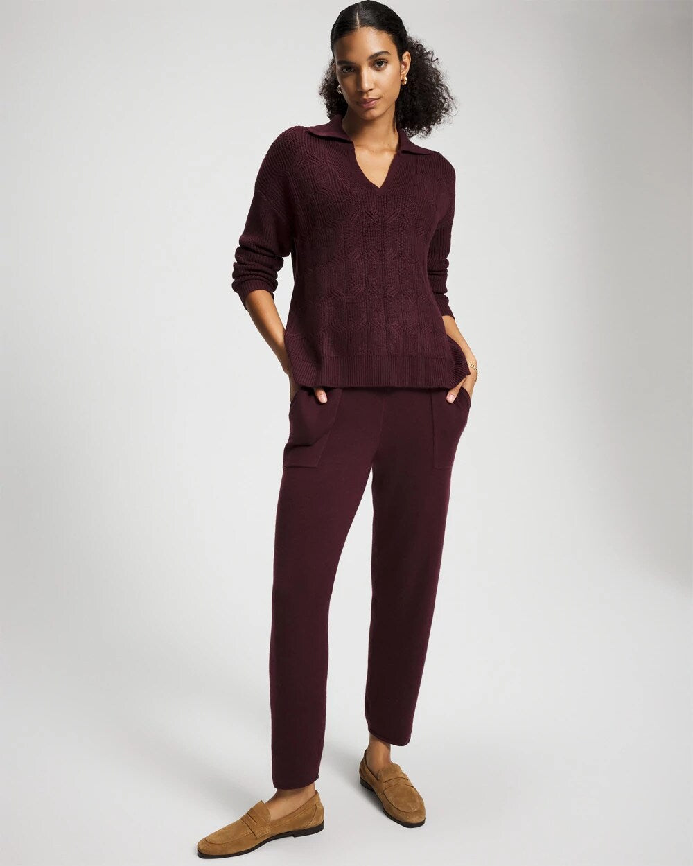MERLOT Premier Knit Straight Leg Ankle Pant