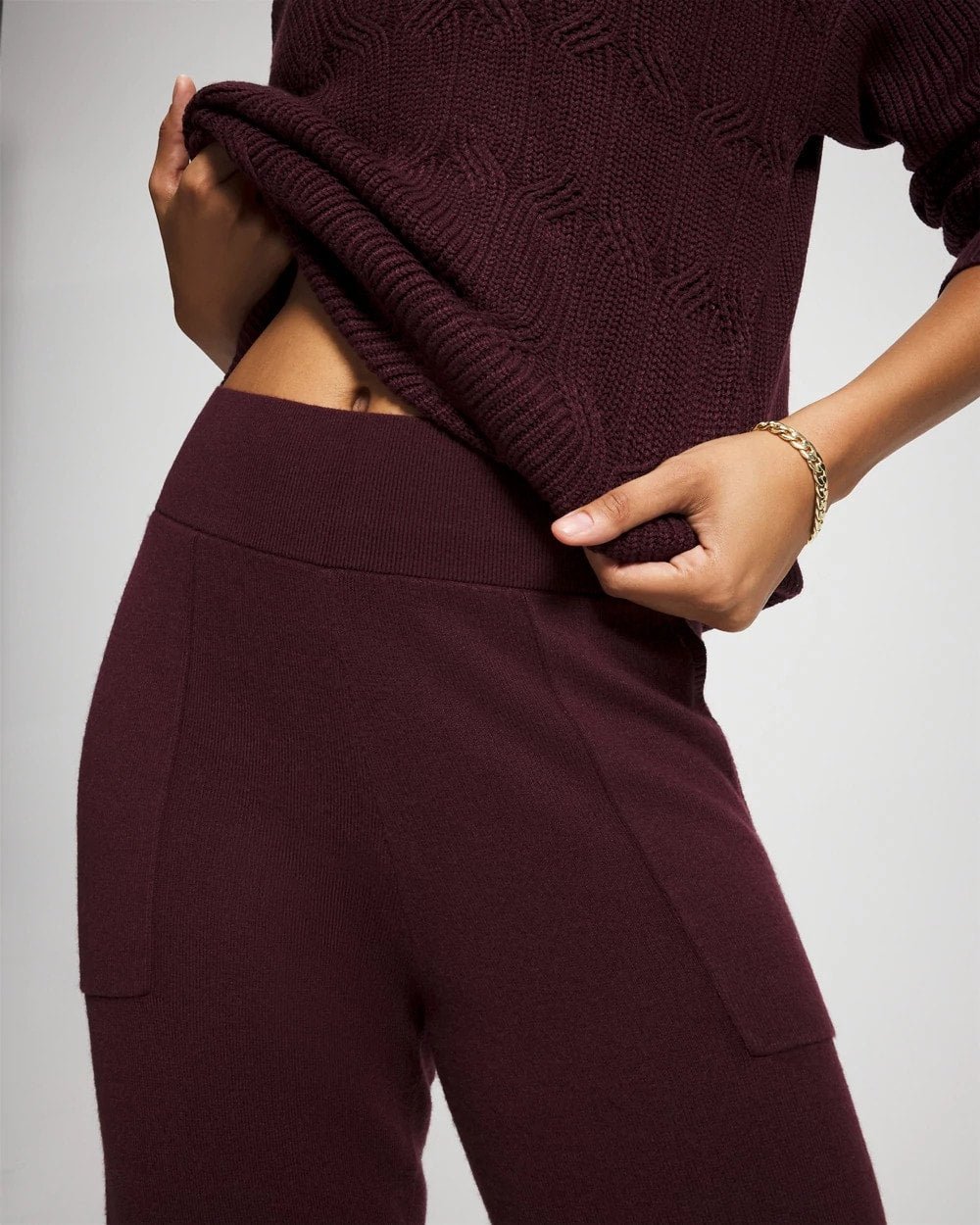 MERLOT Premier Knit Straight Leg Ankle Pant