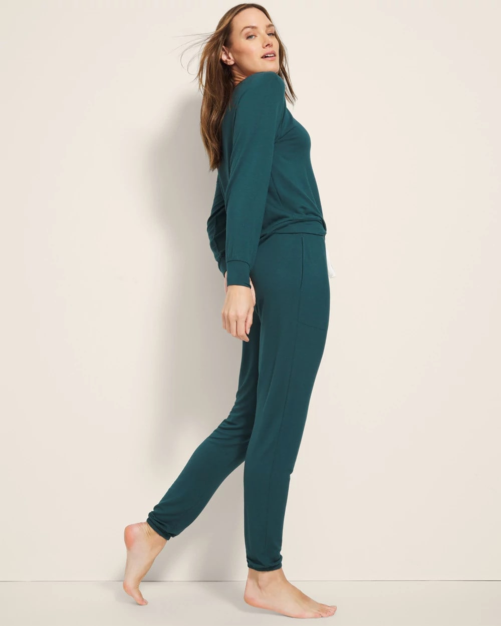 DEEP TEAL Banded Ankle Pajama Pant