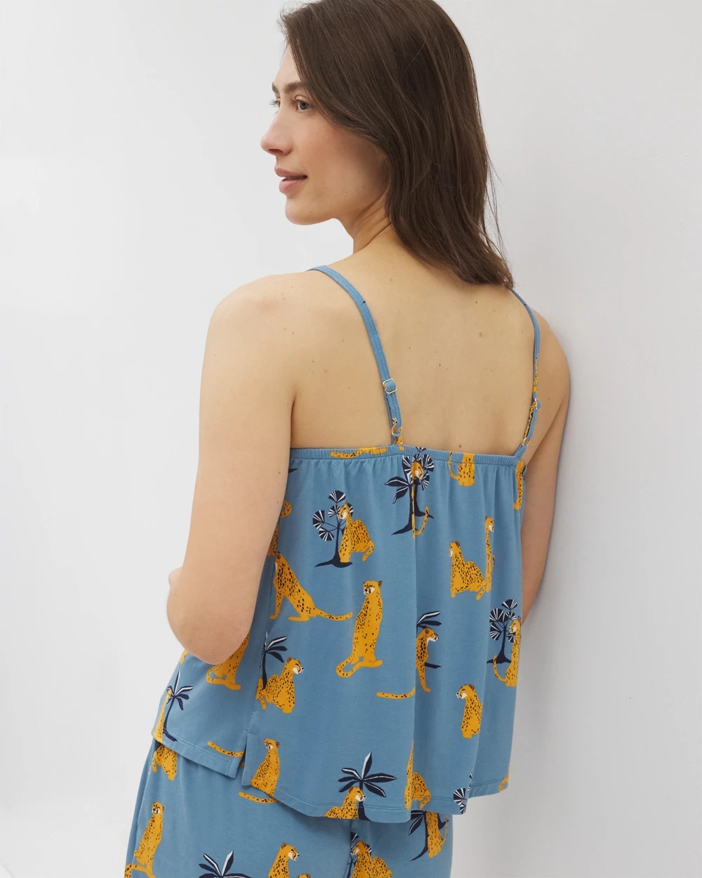 FELINE FUN BLUE HEAVEN Smocked Pajama Cami