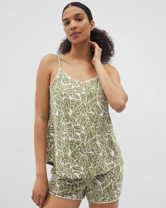 PALMTASTIC VETIVER/CHAMP V-Neck Pajama Cami