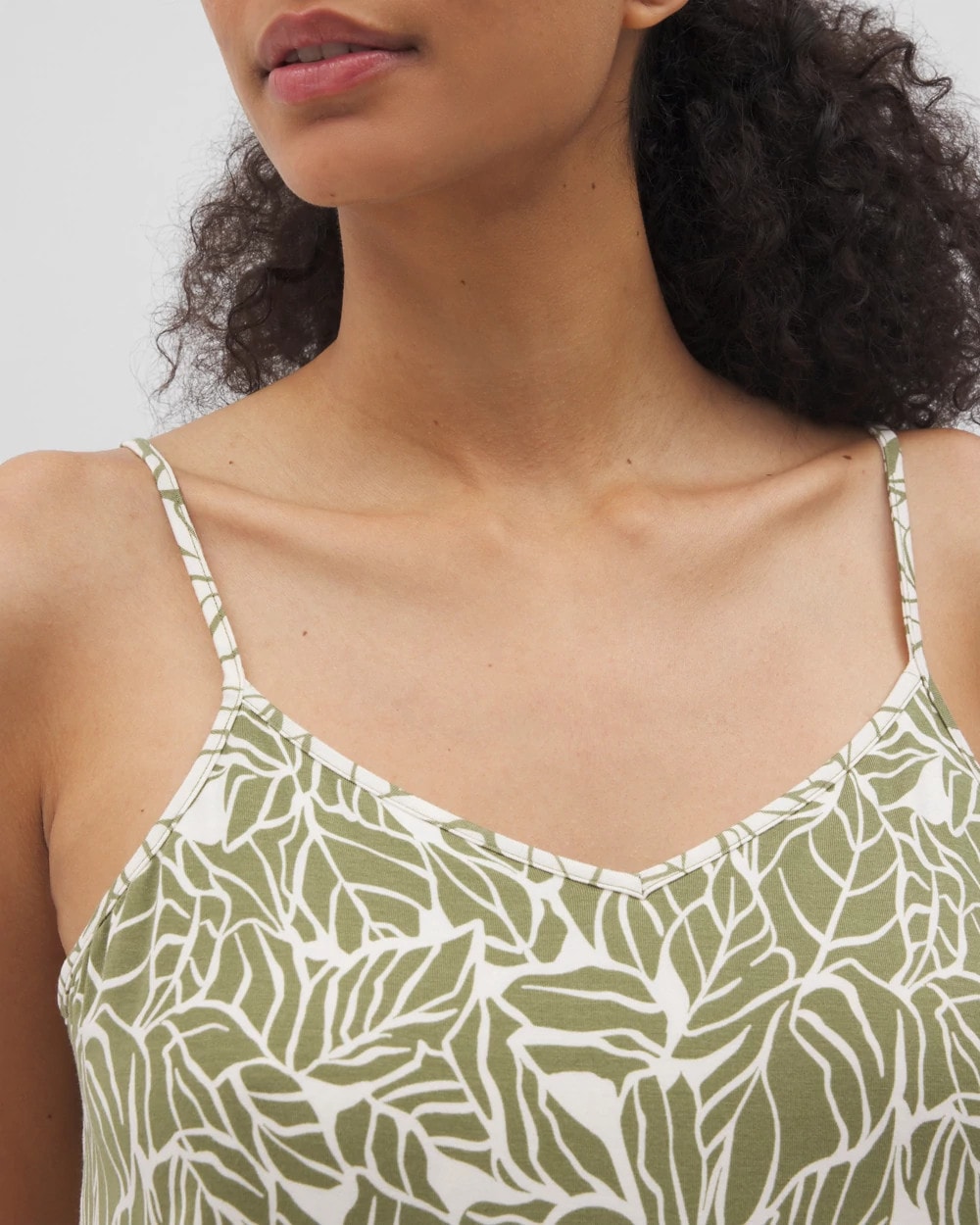 PALMTASTIC VETIVER/CHAMP V-Neck Pajama Cami