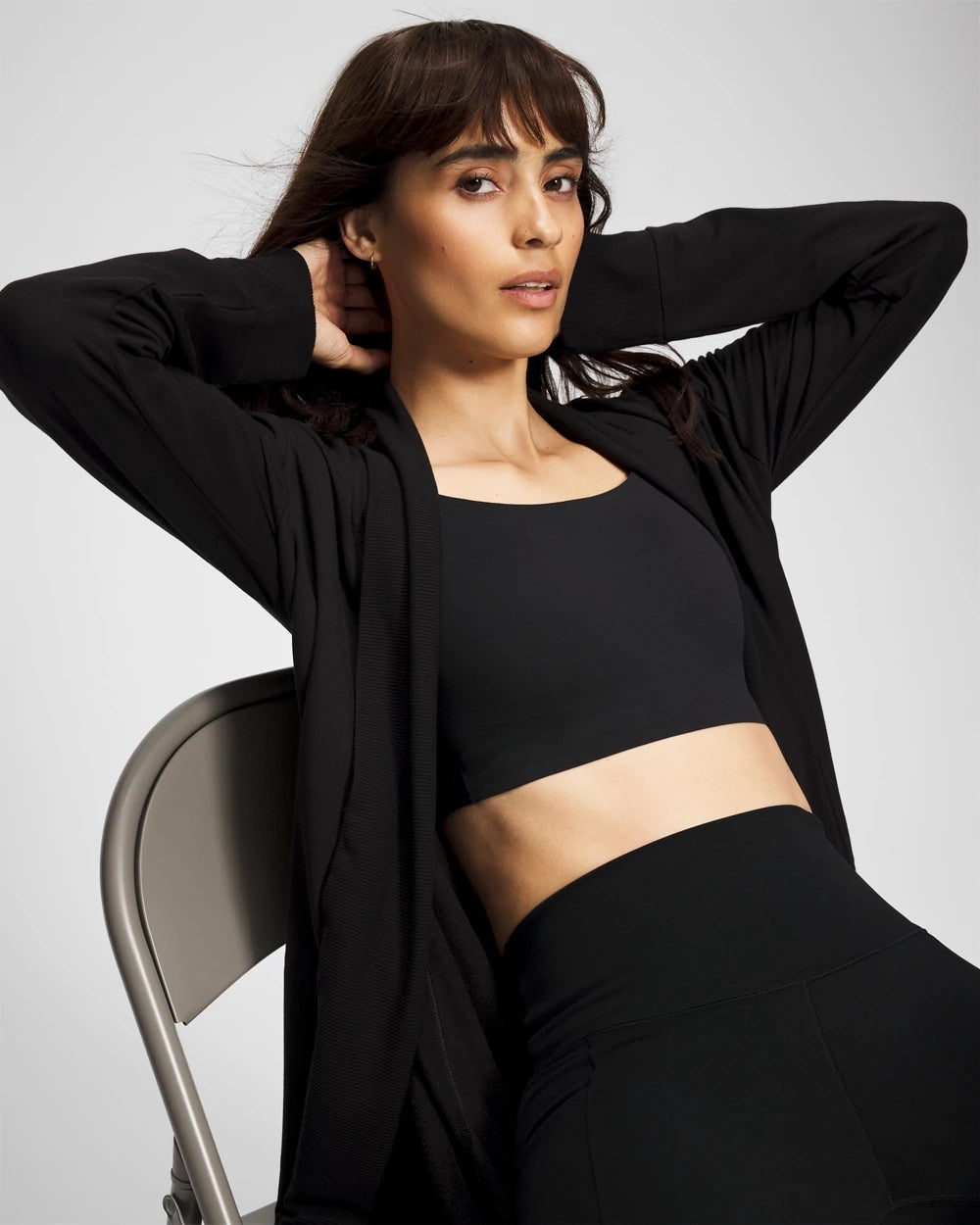 BLACK Ultrasoft Fleece Cardigan