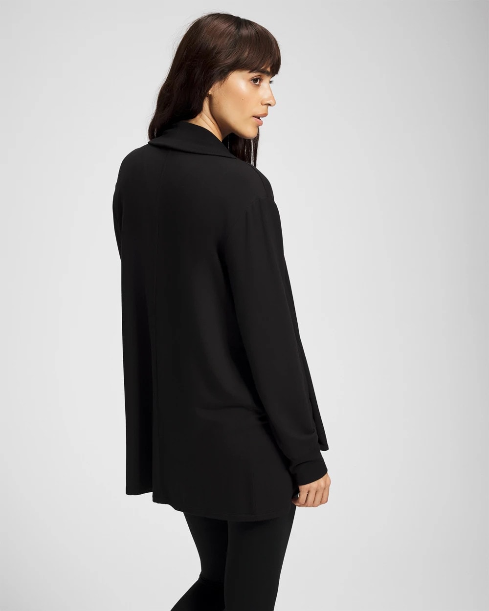 BLACK Ultrasoft Fleece Cardigan