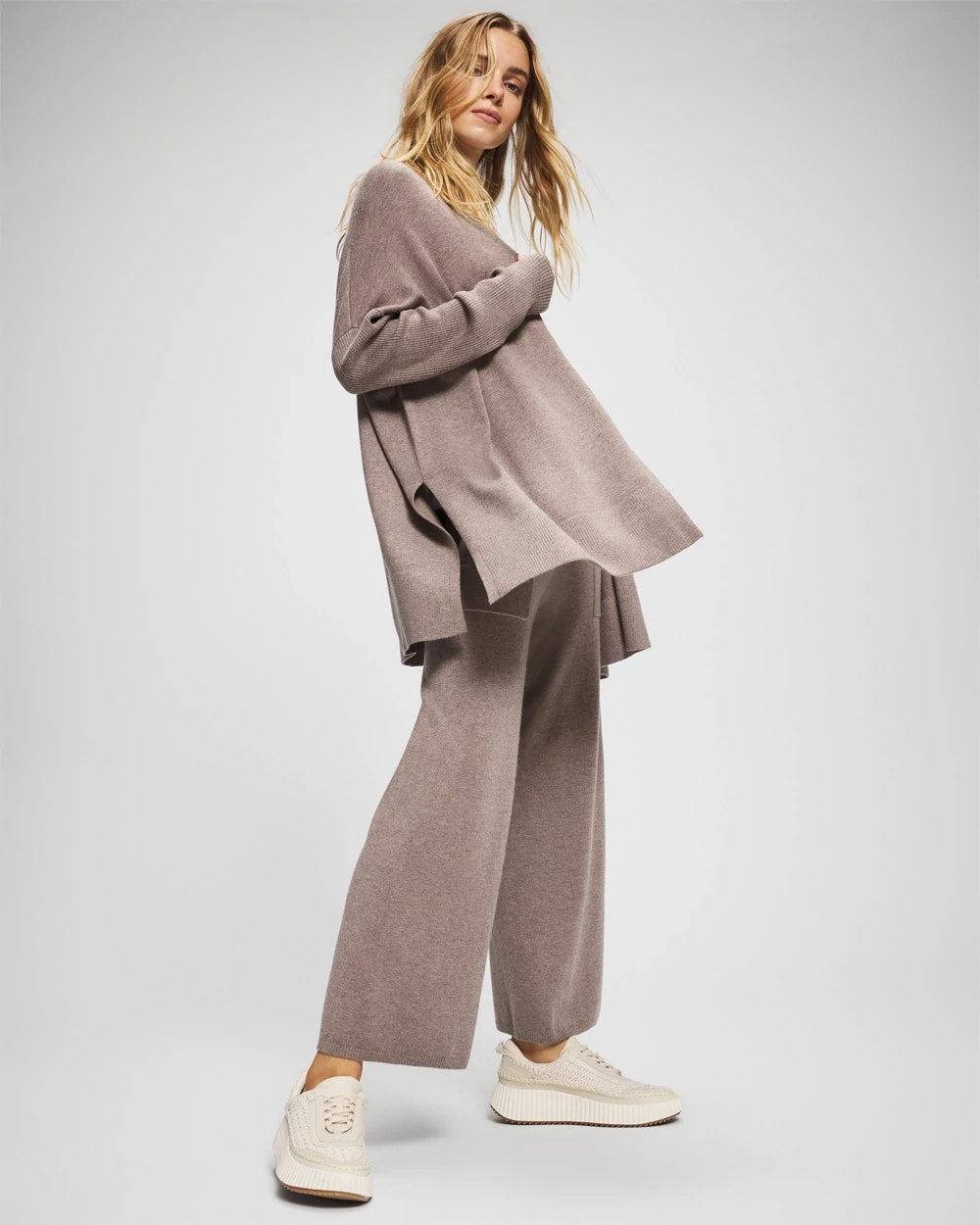 HEATHER FAWN Premier Knit Sweater Wrap