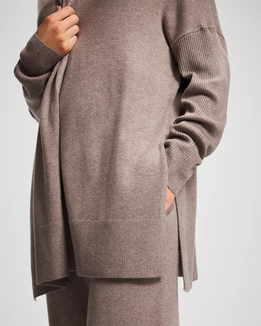 HEATHER FAWN Premier Knit Sweater Wrap