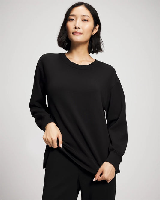 BLACK Modern Modal Crewneck Sweatshirt