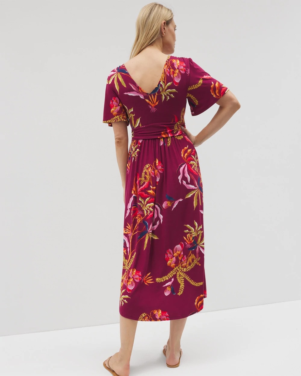 SUNRISE FLORA RED BEAUTY Pamilla Midi Bra Dress