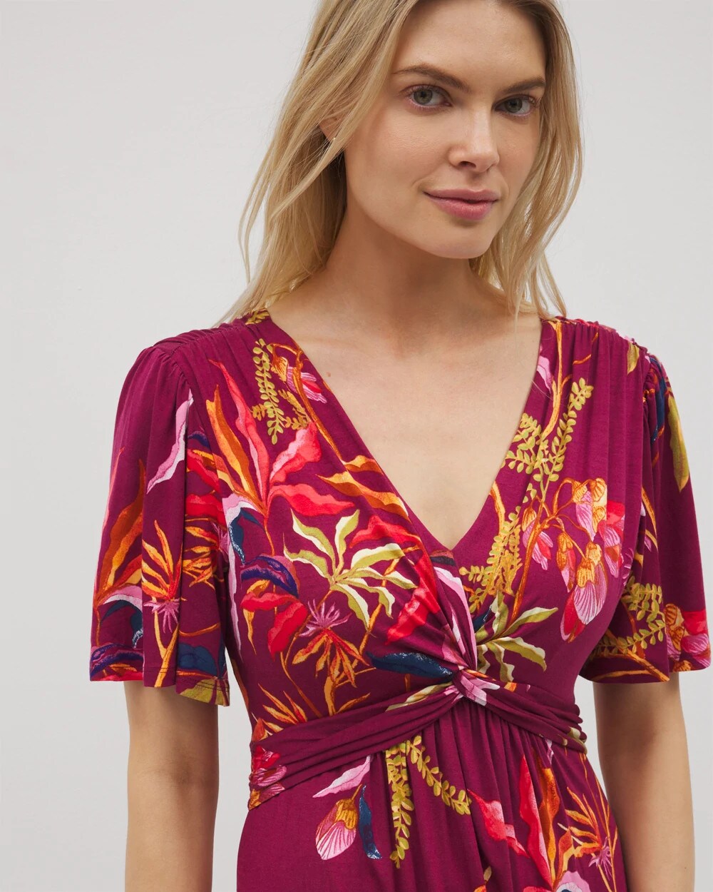 SUNRISE FLORA RED BEAUTY Pamilla Midi Bra Dress
