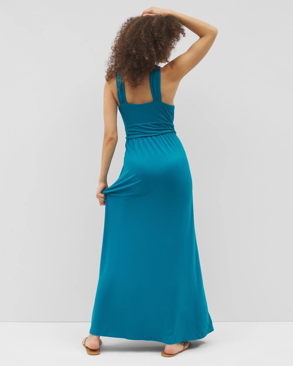 DEEP POSEIDON Bayside Halter Maxi Bra Dress