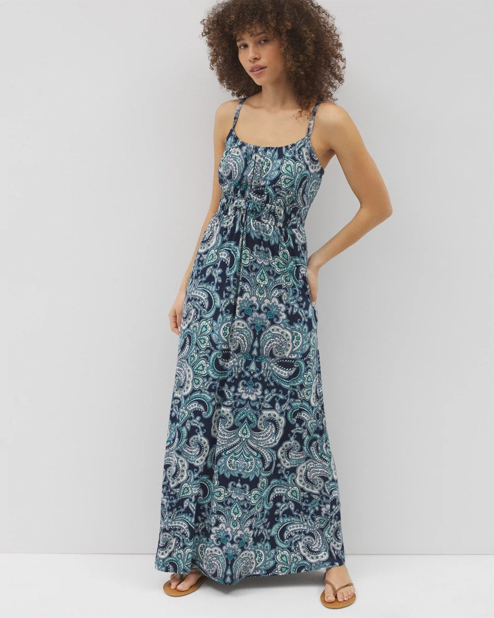 SHOW OFF PAISLEY NAVY Paradiso Maxi Bra Dress