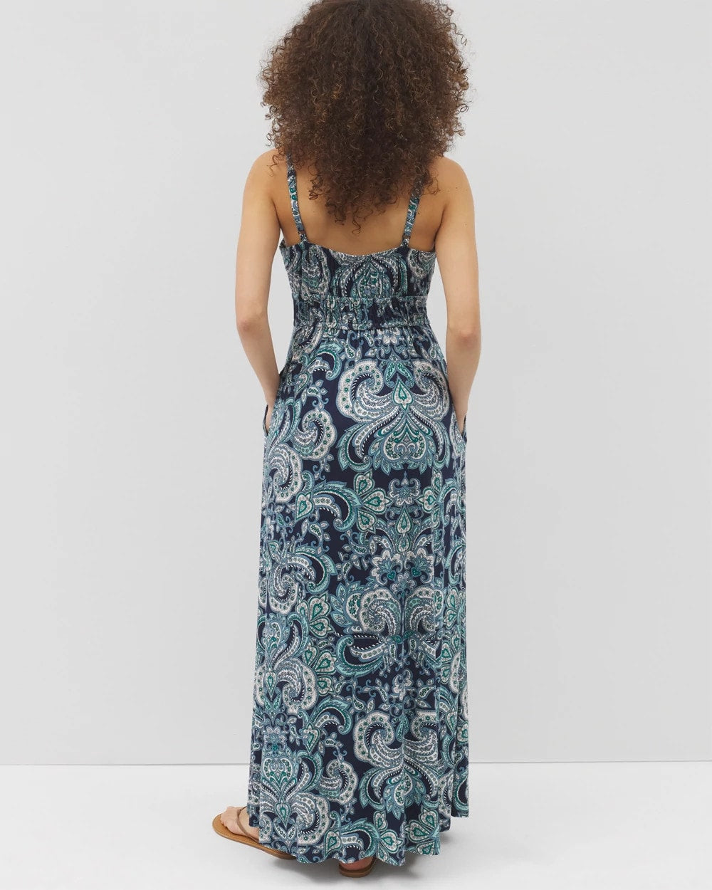 SHOW OFF PAISLEY NAVY Paradiso Maxi Bra Dress