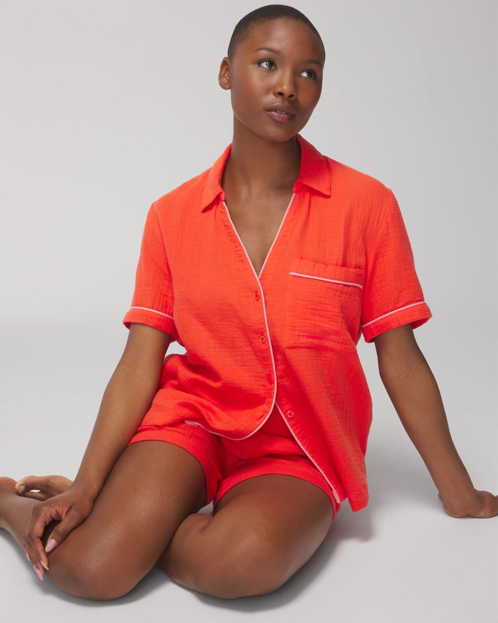 ISLAND GUAVA Short-Sleeve Pajama Top