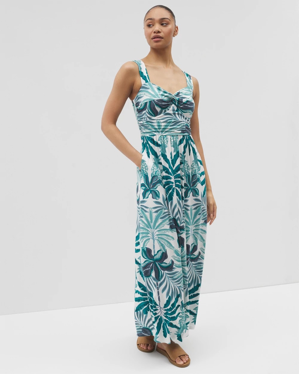TROPIC TWIST ALLOVER Bahia Maxi Bra Dress