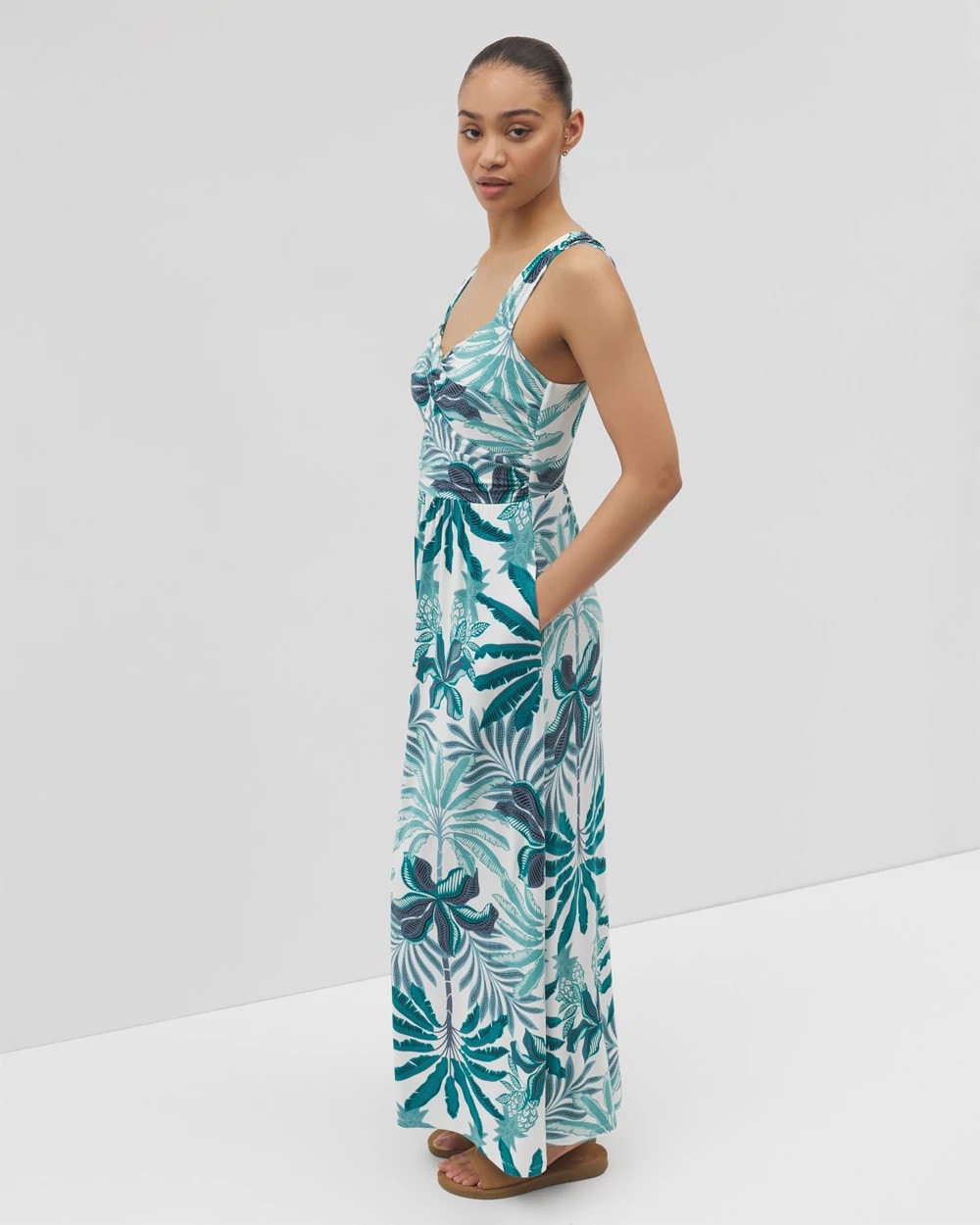 TROPIC TWIST ALLOVER Bahia Maxi Bra Dress