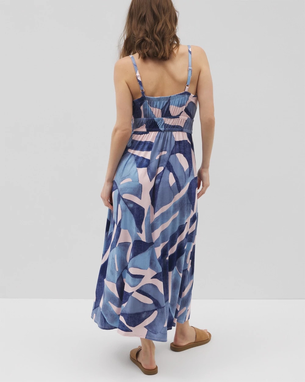 TROPICAL BREEZE GRAND SKY Soft Jersey Paradiso Midi Bra Dress