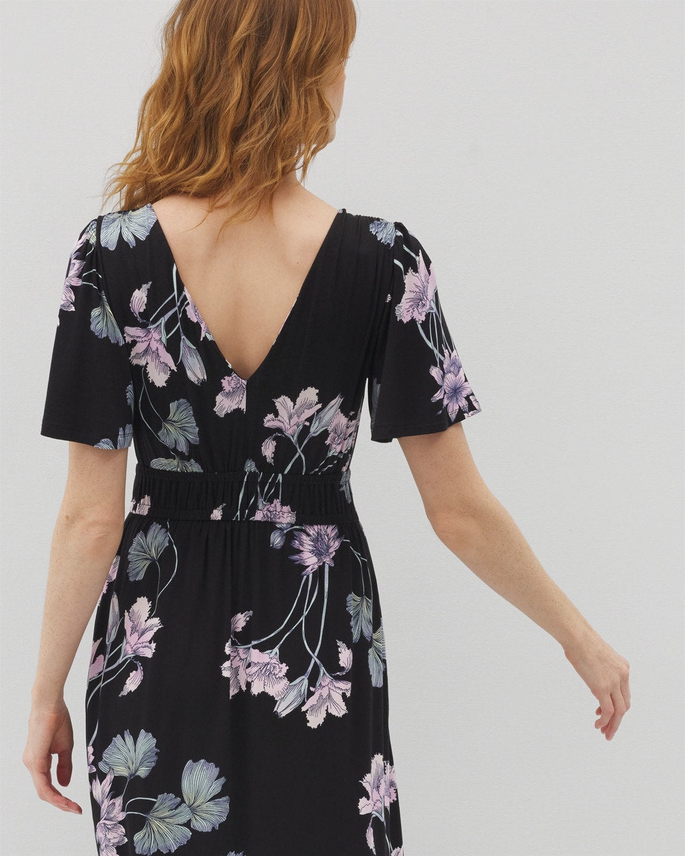 FLORAL HAVEN BLACK Oasis Midi Bra Dress