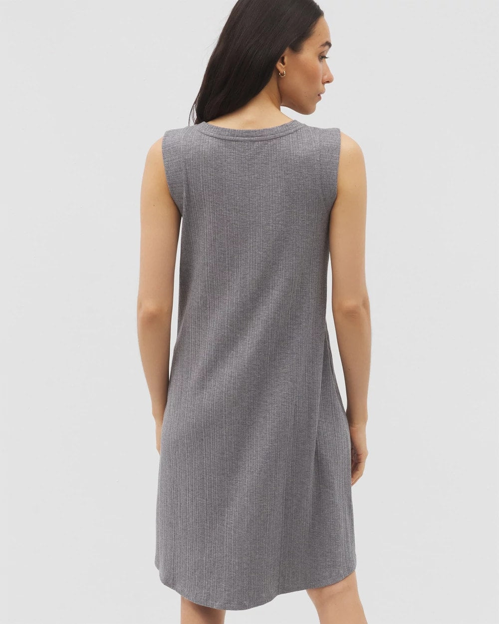 HEATHER CHARCOAL Rib Lounge Short Dress