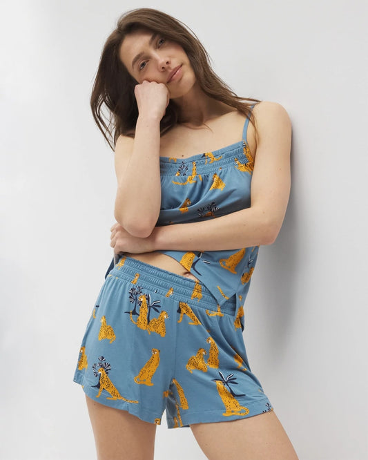 FELINE FUN BLUE HEAVEN Pajama Shorts