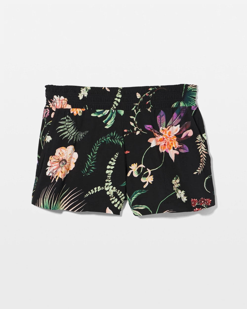 PARADISE PLUMES BLACK Pajama Shorts