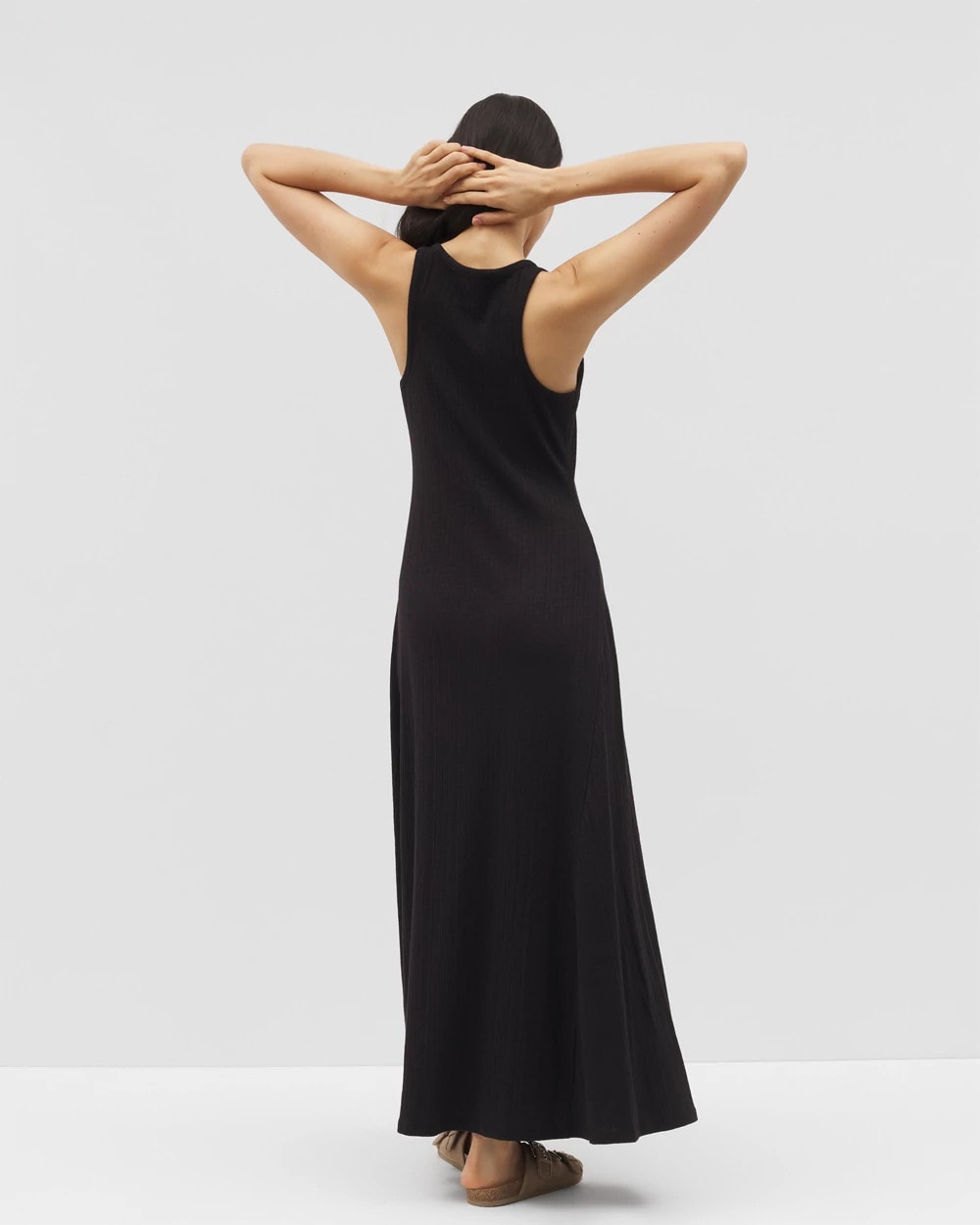 BLACK High-Neck Lounge Dress
