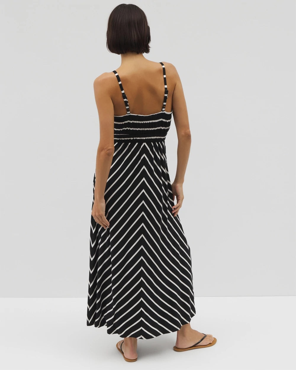 FUNDAMENTAL BLACK COCO Soft Jersey Paradiso Midi Bra Dress