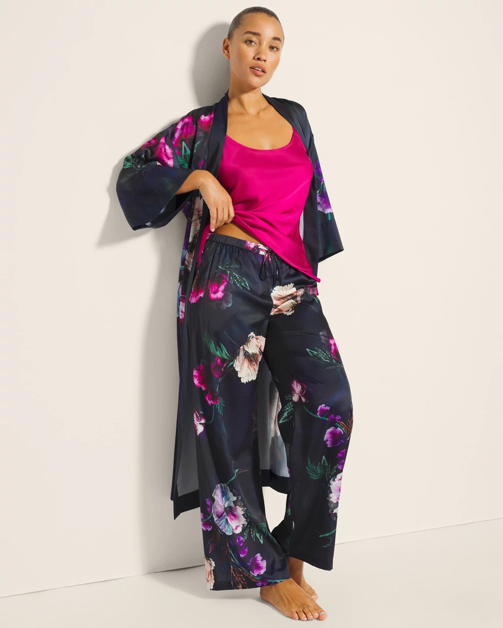 FLEUR EVER DRAMA NAVY Printed Pajama Pants