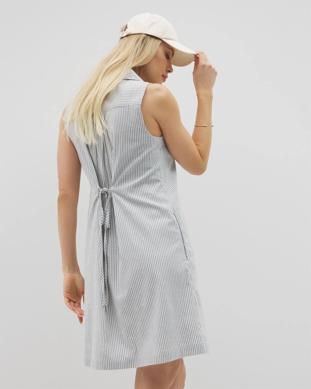 BLUE HEAVEN STRIPE Beach Cotton Short Dress