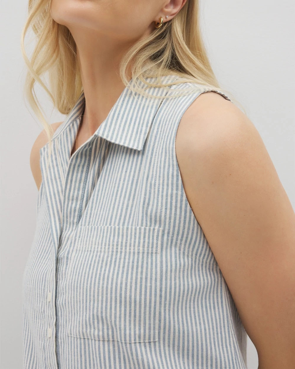BLUE HEAVEN STRIPE Beach Cotton Short Dress