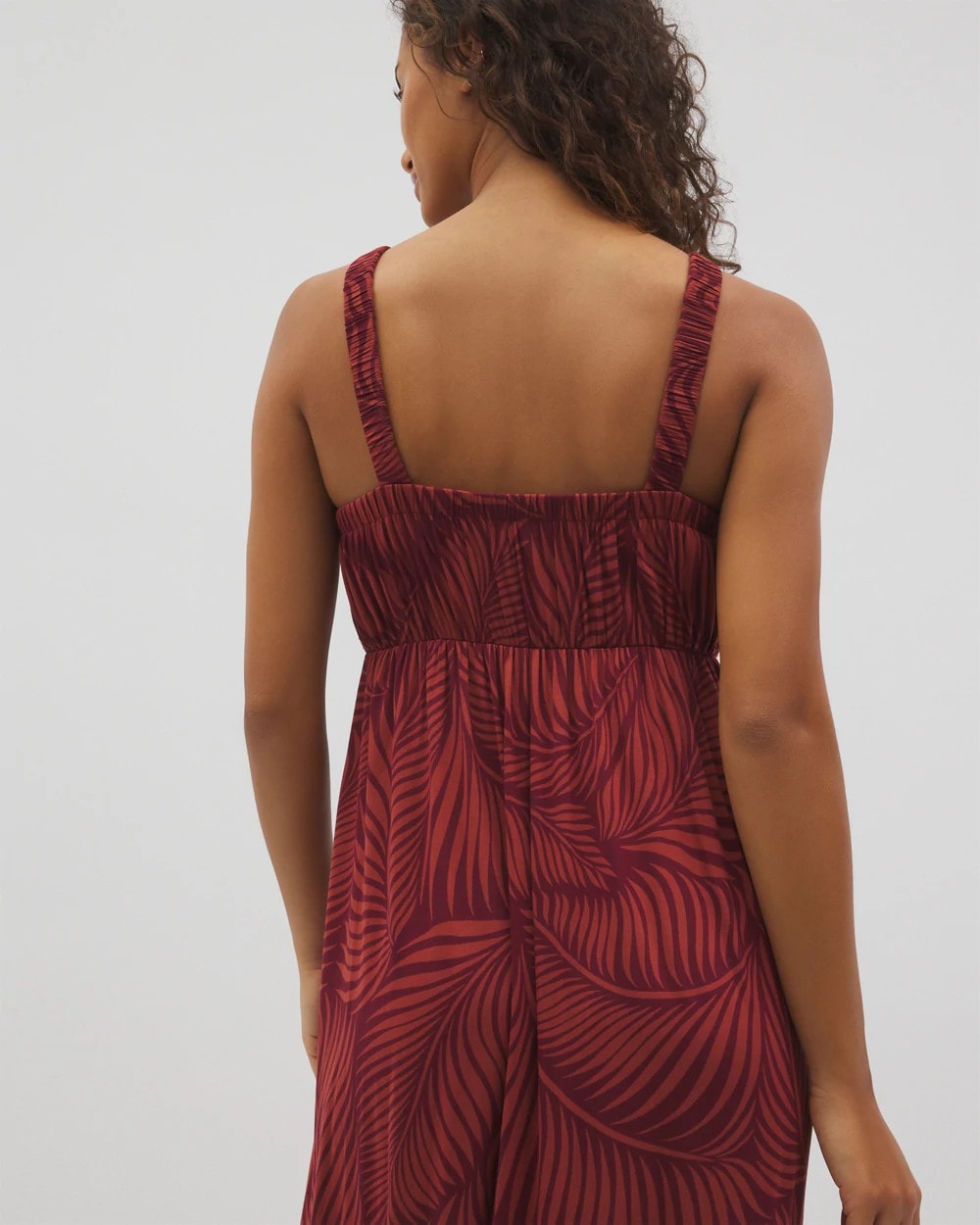 PEACEFUL PALMS MID VELVET Cabana Midi Bra Dress
