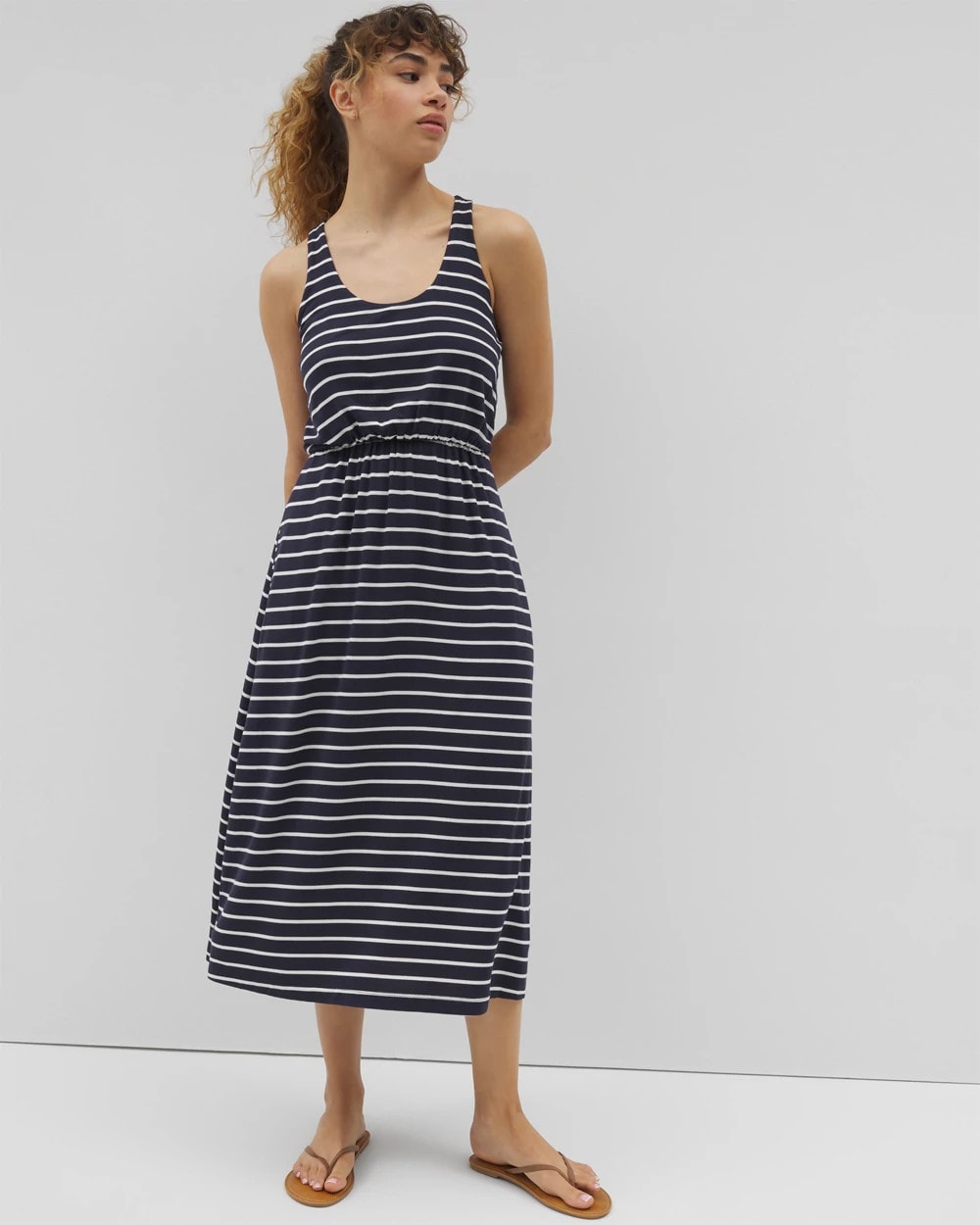 FUNDAMENTAL POLAR COCO Lightweight Terry Lounge Midi Dress