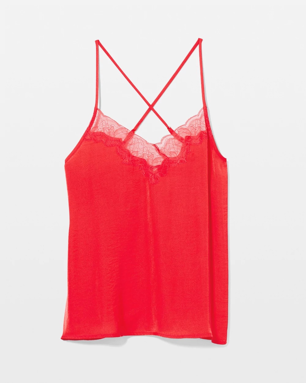 DARE ME RED Lace Trim Pajama Cami