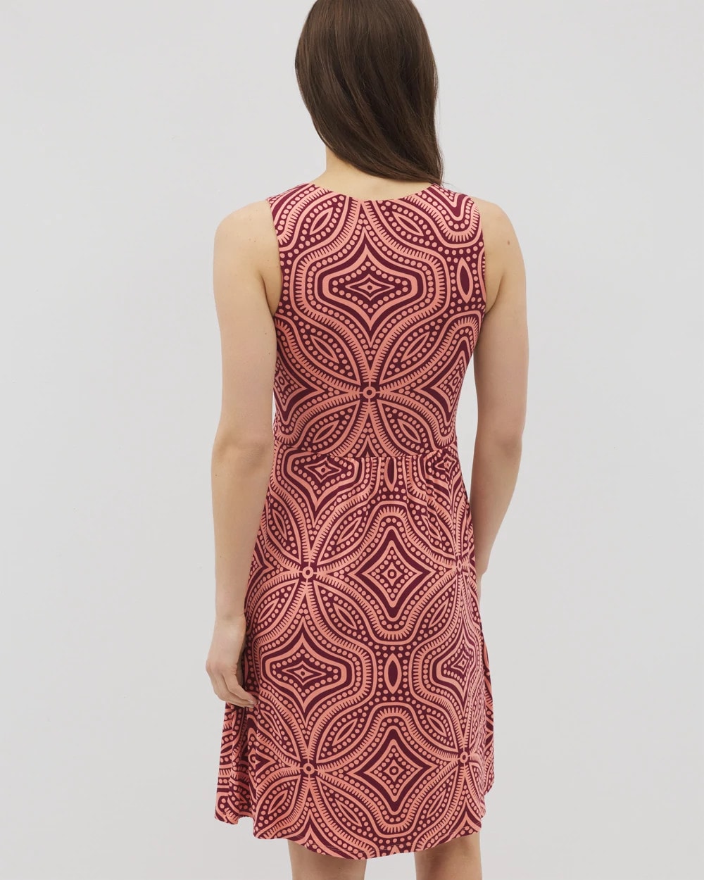 GOA GEO GRAND VELVET PLUM V-Neck Short Bra Dress