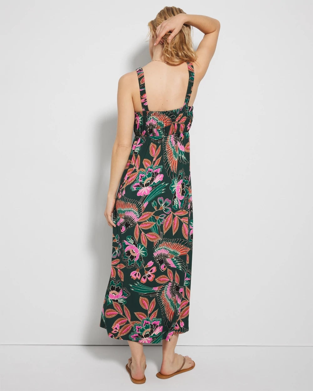 PARROT-ISE LUSH EMERALD Midi Bra Dress