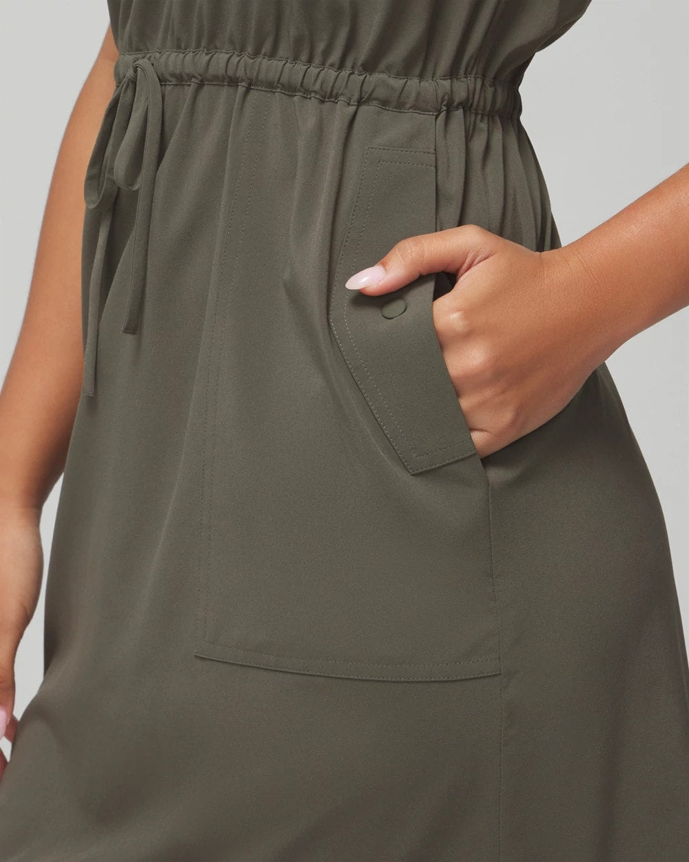 DARK GRAY OLIVE Tank Cargo Dress