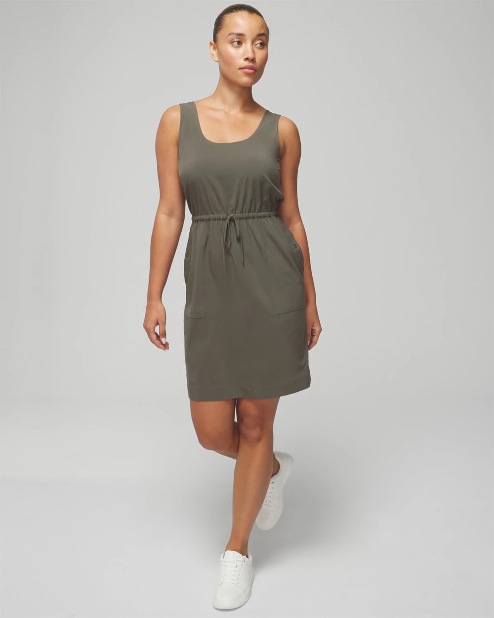 DARK GRAY OLIVE Tank Cargo Dress