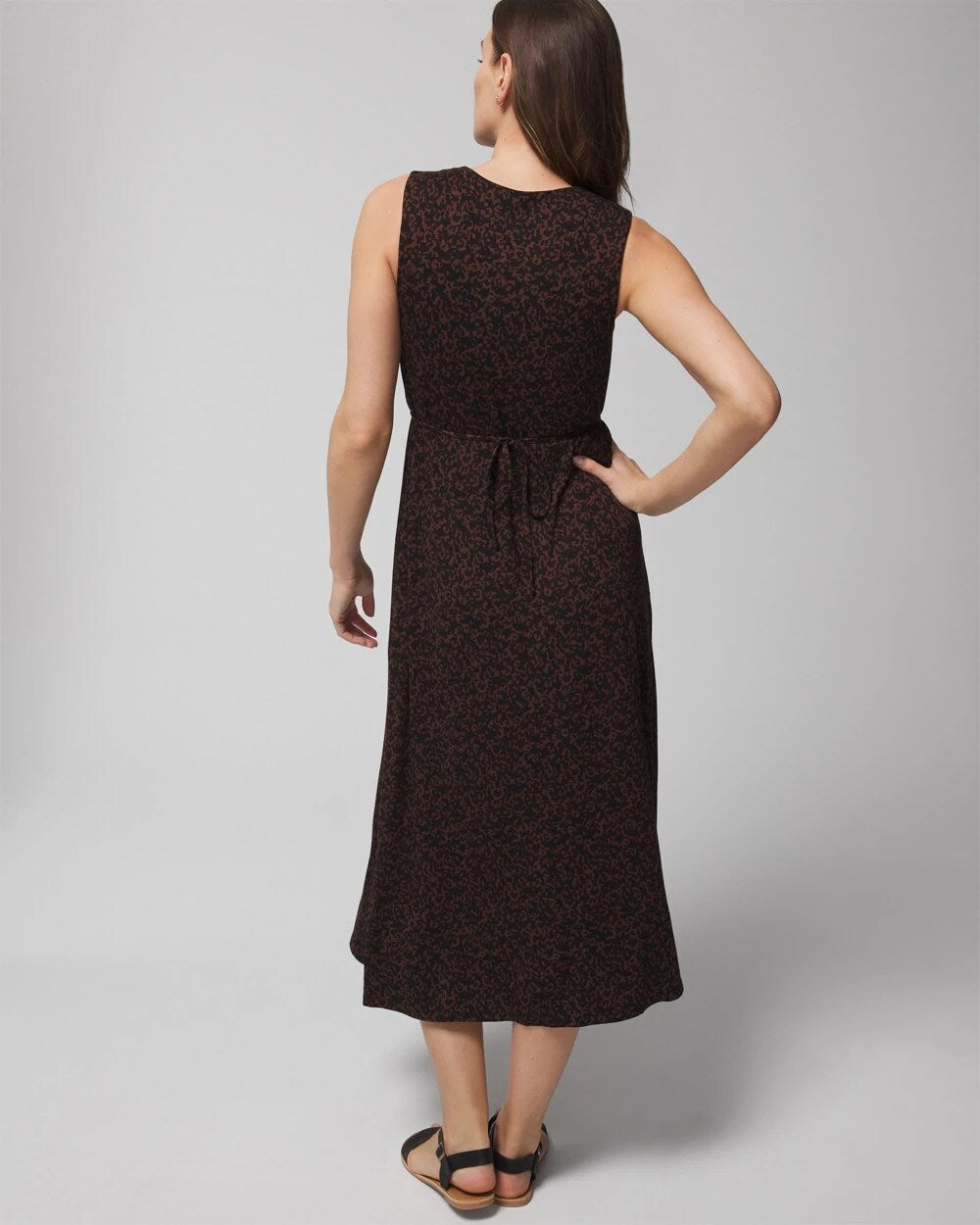 FLEETING FORMS DOLCE VIDA Tie Back Midi Dress
