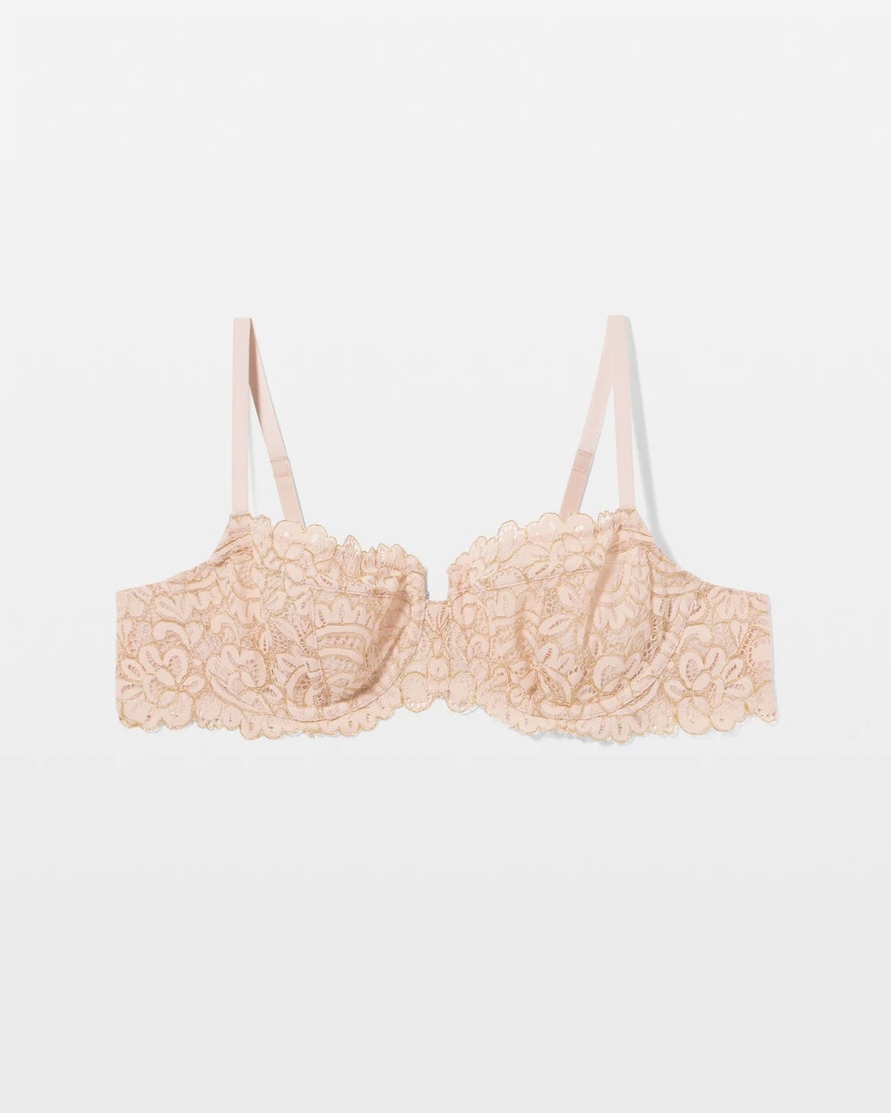 CAMEO ROSE W/ GOLD LUREX Unlined Lace Balconette Bra