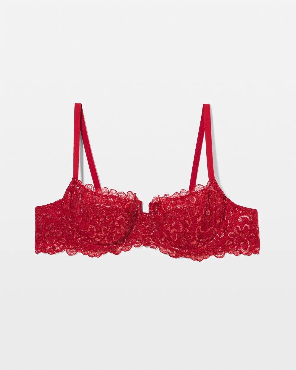 PAINT THE TOWN RED LUREX Soma Unlined Lace Balconette Bra